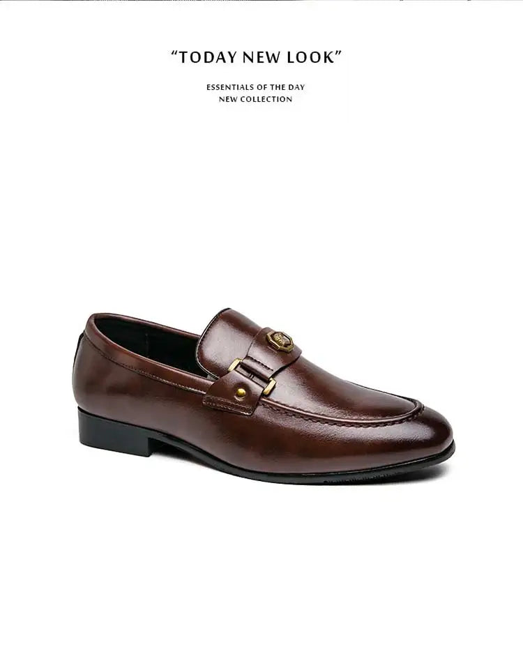 New Black Loafers Men Slip-On Round Toe Fashion Mens Dress Shoes Free Shipping Wedding Shoes for Men Size 38-47