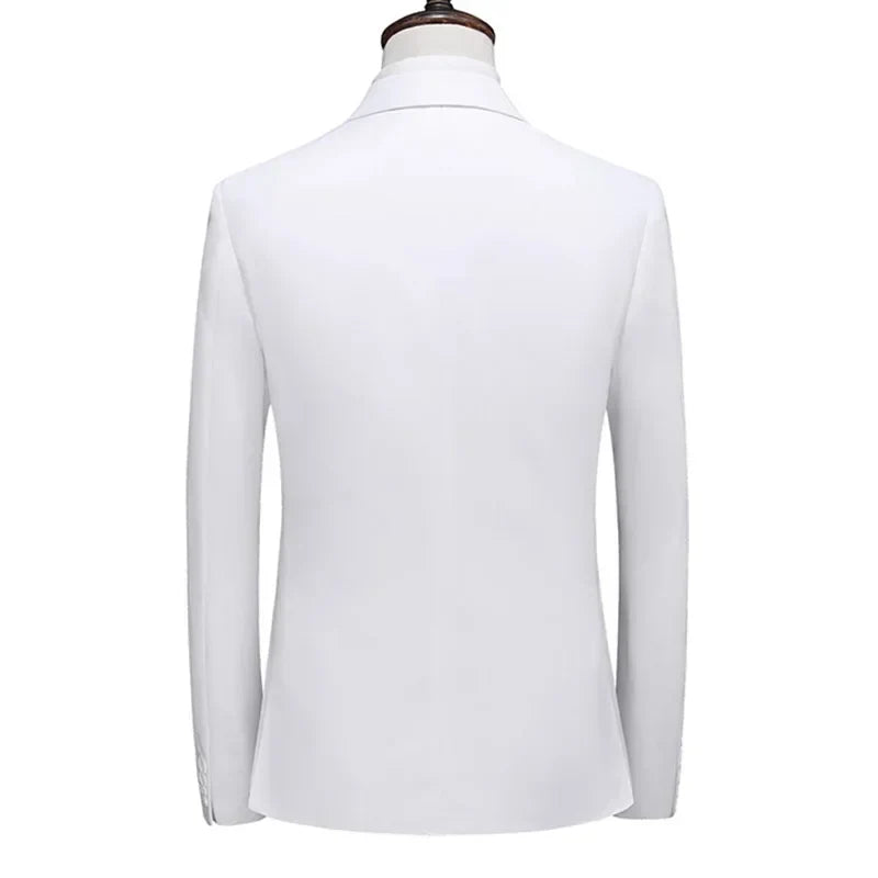 2025 Brand Fashion Men Double Breasted Tuxedo Business Suit/Male Slim Fit  Korean Casual Clothing/Men's Casual Jacket Blazers