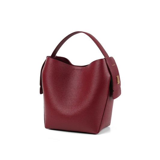 Original Brand Genuine Leather Ladies Handbag Shoulder Crossbody Bag Portable Bucket Bag Female Bags Women's bag