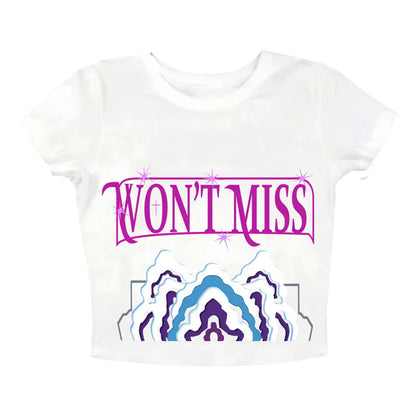 Women Fashion Movie Shirt for Fans Gift Tops Cosplay Crop T-Shirt Summer Short Sleeved Harajuku Streetwear Aesthetic Clothes