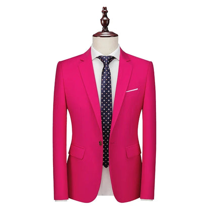 2026 Men's Green Suit Jacket, Single Button V-Neck Coats, Suitable for Wedding/Party/Business/Work/Interview Asian Size Blazer