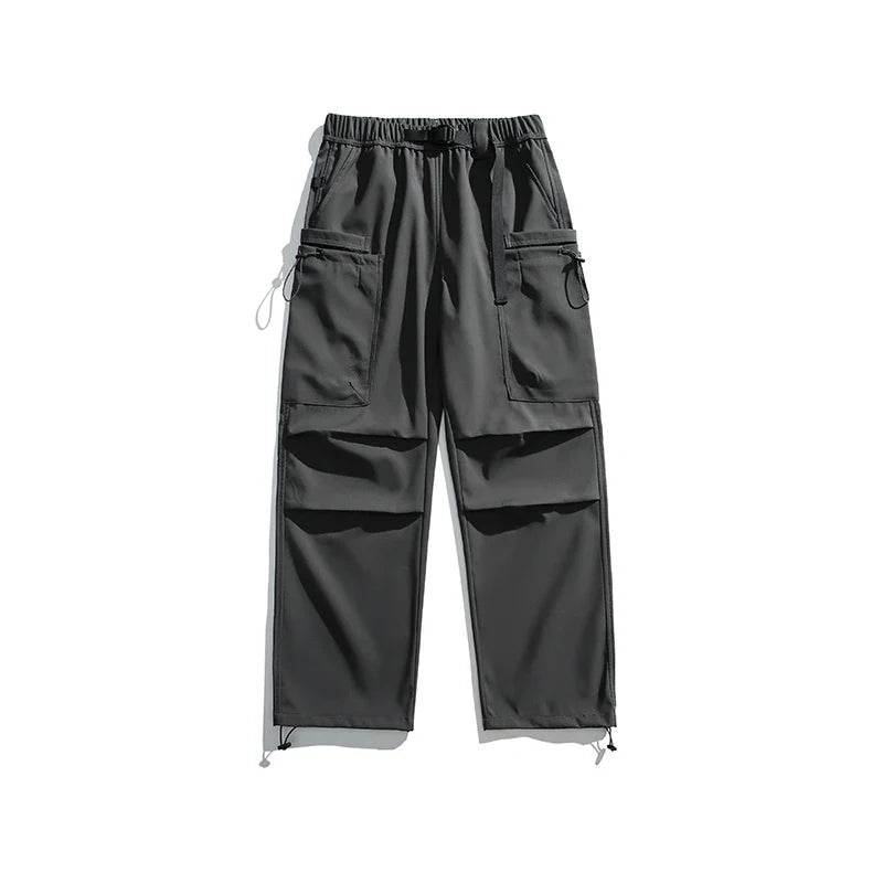 Hiking Pants Men Waterproof Windproof Breathable Elastic Waist Climbing Trekking Fishing Pants Camping Casual Overalls Trousers
