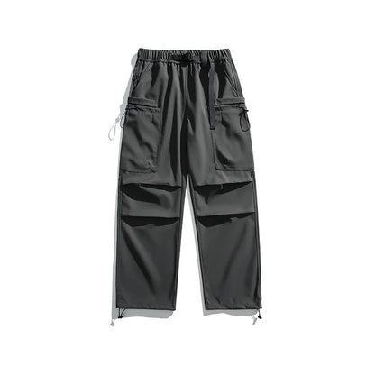 Hiking Pants Men Waterproof Windproof Breathable Elastic Waist Climbing Trekking Fishing Pants Camping Casual Overalls Trousers