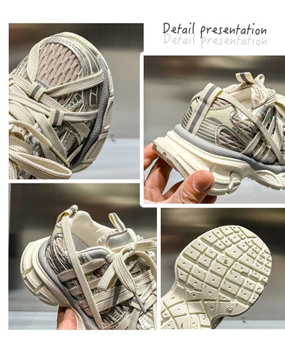 Kids Casual Sneakers for Boys Girls Non-slip Breathable Mesh Toddler Walking Shoes Strappy Versatile Chic Comfort Wear 4-6years