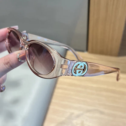 Cycling New Fashion Small Oval Sunglasses Vintage Men Women Personlity Small Frame Shades Sun Glasses Latest Popular UV400