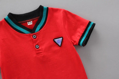 Summer Cotton Baby Boys Short-sleeved Suits Fashion Toddlers Girls Polo Clothing Suits Casual