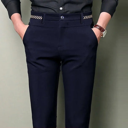 Black Suit Pants for Men Spring and Autumn Stretchy and Non-Ironing Office Trousers Slim Fit Formal Pants for Men Dress Pants