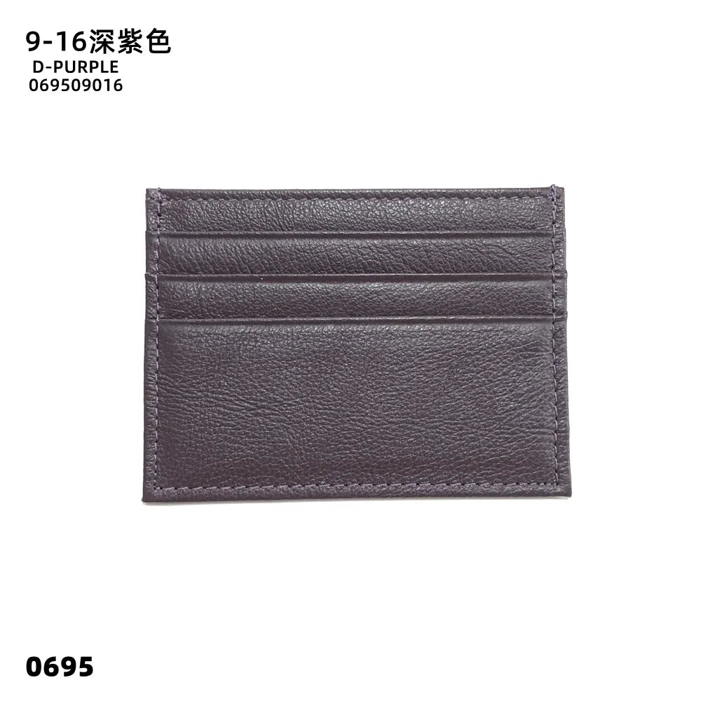 Porte-cartes en cuir de vachette avec logo personnalisé pour femme et homme, sac à cartes fin en cuir véritable, gravure du nom, portefeuille de luxe décontracté