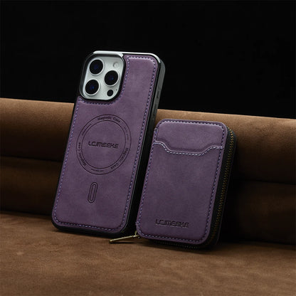 For Magsafe Magnetic Leather Phone Case for iPhone 16E 17 Air 16 15 Plus 14 13 12 11 Pro Max Wallet Card Holder Pocket Cover