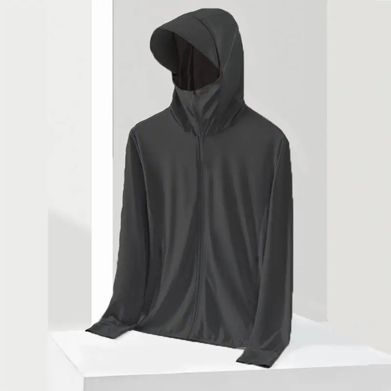 UPF50 UV Protection Ice Silk Cool Feeling Sun Protection Clothing Lightweight Breathable Fishing Jacket Outdoor Sports Shirt