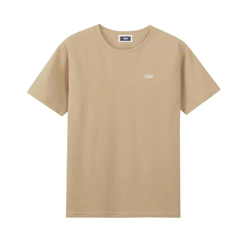 Summer Exported to Japan Korean Cotton Men Women T-shirt Embroidery letter Logo Couple Casual Loose O-Neck Short Sleeve Tees