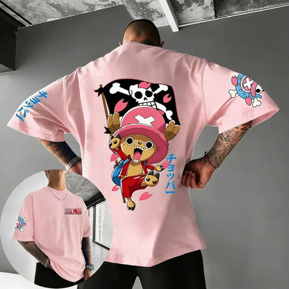 New Unisex Cotton T-shirt Tony Tony Chopper 2026 Summer Harajuku Anime Printed Large Loose Parent Short Sleeve