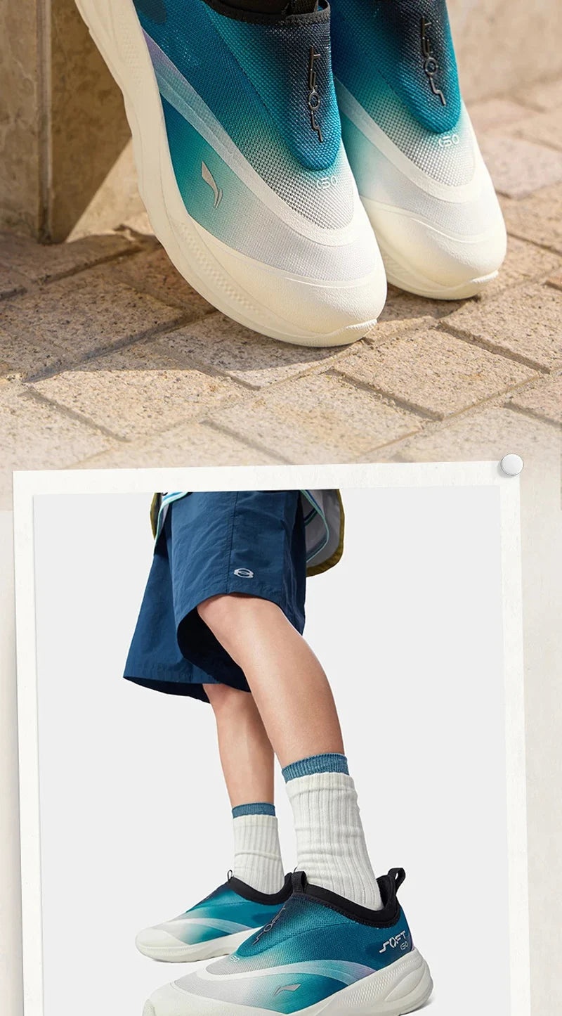 Men's SOFT GO 2 Walking Shoes COMFOAM Slip-on Soft Thick Heel LiNing Comfortable Wearable Sports Casual Shoes AGLV005