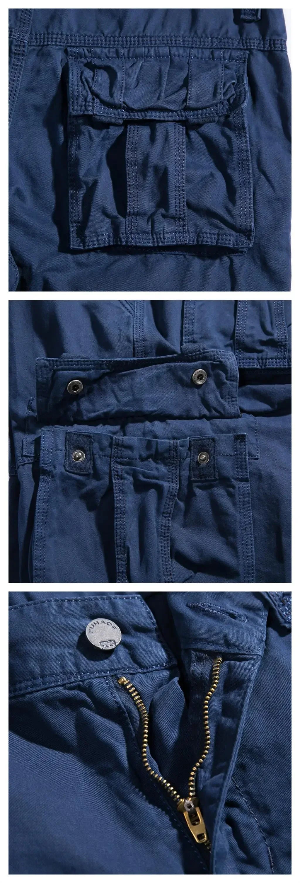 Casual Pants Men Straight Leg Cotton Cargo Trouser Male Multi Pocket Work Fishing Wear Military Style Summer Spring Khaki Black