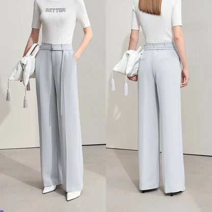 Minimalism 2024 Summer New Commuter Fashion Loose Blazer High Waist Casual Solid Pants Women's Clothes Separately 12442201