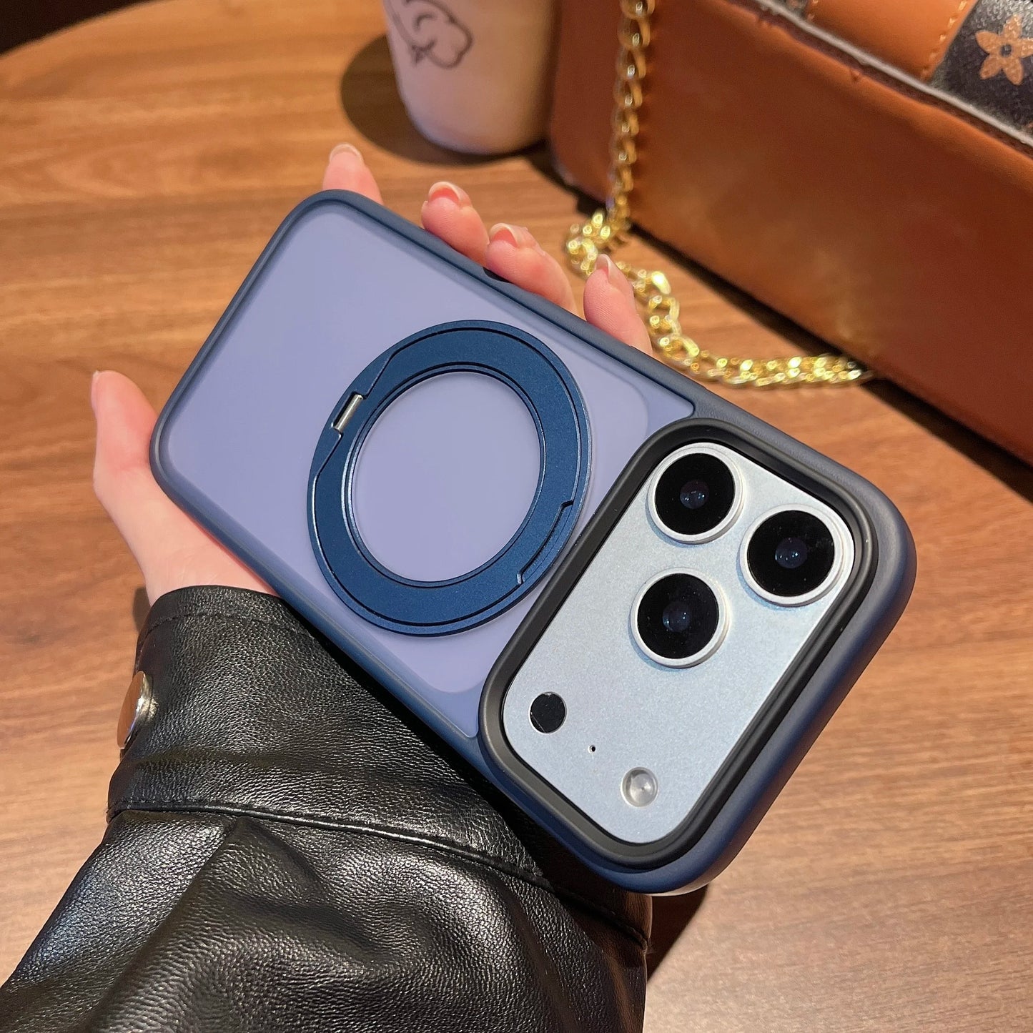 Luxury 360 Rotating Magnetic Phone Case for iPhone 17 Pro Max 16 Plus 15 14 13 12 11 Shockproof Slim Fit for Magsafe Stand Cover