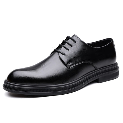 Men's Formal Leather Shoes Lace Up Breathable Non-slip Rubber Sole Lightweight Comfortable Dress Shoes Office & Special Occasion