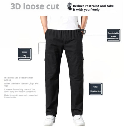 95%Cotton Men's Cargo Pants Summer Work Wear Spring New In Large Size Casual Climbing Joggers Sweatpants Hombre Autumn Trousers
