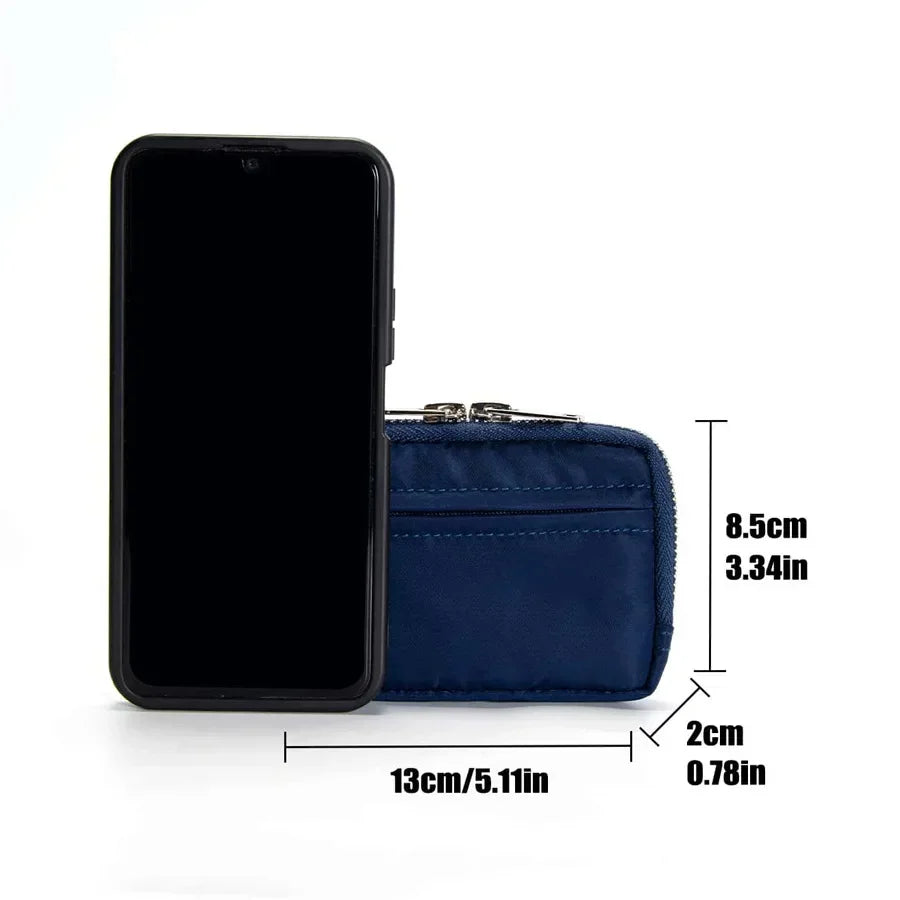 Japan Zipper Mini Purse Card Holder Nylon Cloth Coin Pouch Waterproof Cute Wallet Men Clutch Bag Mini Purse Fashion Small Wallet