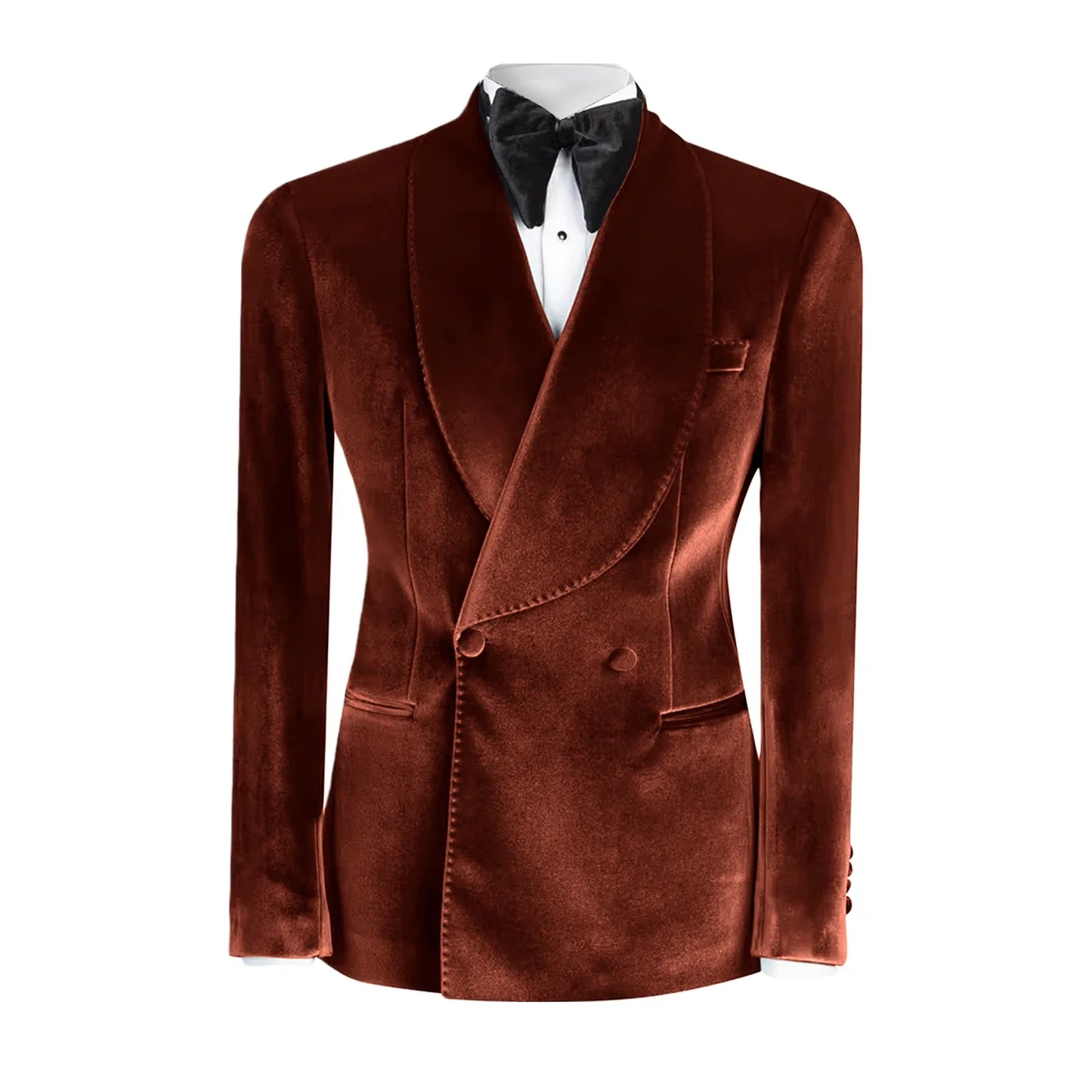 Vintage Velvet Wedding Tuxedos Jacket Double Breasted Men Blazers Suit Peaked Lapel Groom Wear Party Sport Coats Customized