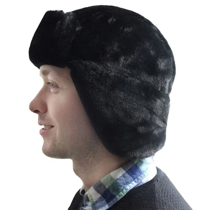 Outdoors Thick Bomber Hat Plush Warm Russian Ushanka Windproof Snow Caps for Women Men