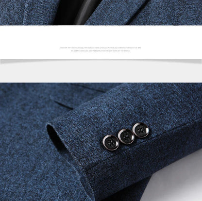 Brand Business Casual Jackets for Men Spring and Autumn Solid Color Turn-Down Collar Suits Blazer 2026 Wedding Blazer Men