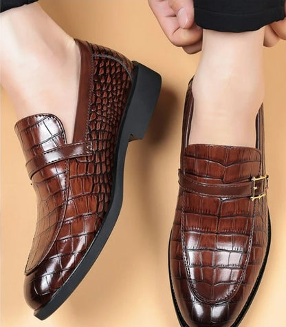Dark Brown Pointed Toe Social Shoe for Men New Low Price Leather Casual Gentleman Luxury Designer Elegant Office Dress Shoes Man