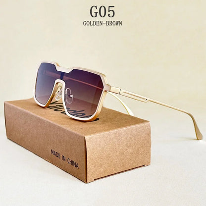 2025 Punk Sunglass Men Vintage Metal Square Steampunk Sunglasses Women Retro Luxury Fashion Glasses Gafas De Sol Hombre Okulary
