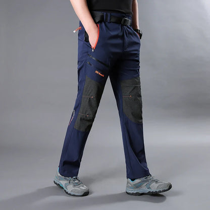 Free Belt Outdoor Cargo Pants Men Hiking Camping Quick Dry Pant Waterproof Elastic Spring Summer Climbing Trekking Trousers