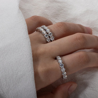 3ct D Color Moissanite Halo Engagement Ring 18k Gold Plated 925 Sterling Silver Bridal Rings Set for Girls Jewelry