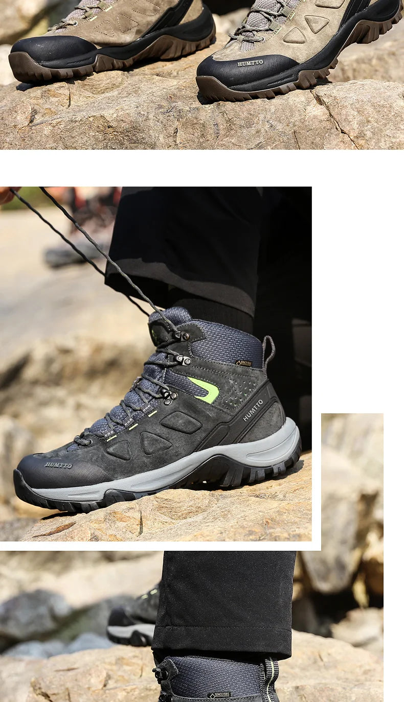 Hiking shoes Men's waterproof hunting Boots Tactical Desert Combat Ankle trekking Boots Male Women warm Leather Sneakers