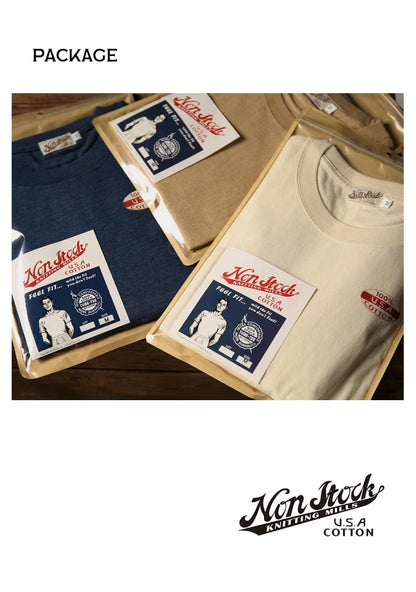 Non Stock 260g Seamless Tubular T-Shirts USA Cotton Crew Neck Short Sleeve Tee