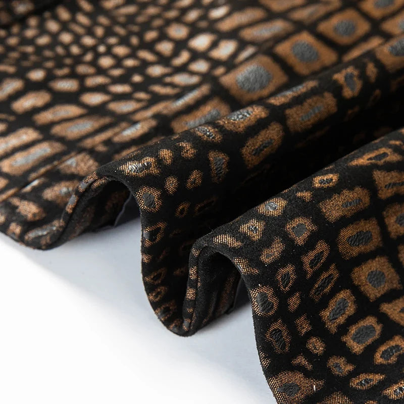 Luxurious Sheepskin Blazers For Men Smooth Casual Leather Jacket Winter Top Quality Leopard Print Slim Gentleman Terno Masculino