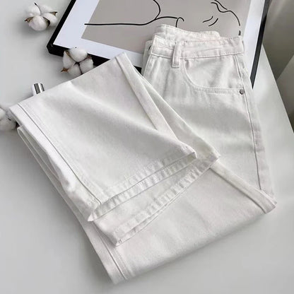Winter Girls Thermal Fleece High Waist Jeans Lady Snow Warm Plush Denim Pants Women Classic Fashion Straight Leg Trousers