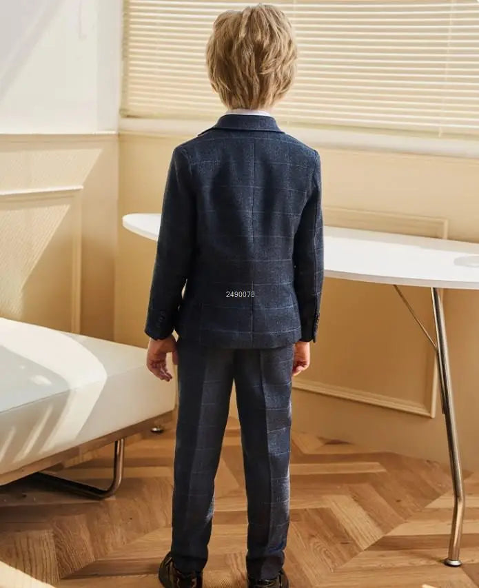 Flower Boys Wedding Suit Kids Formal Birthday Party Tuxedo Set Children Photograph Dress Child Performance Dance Show Costume