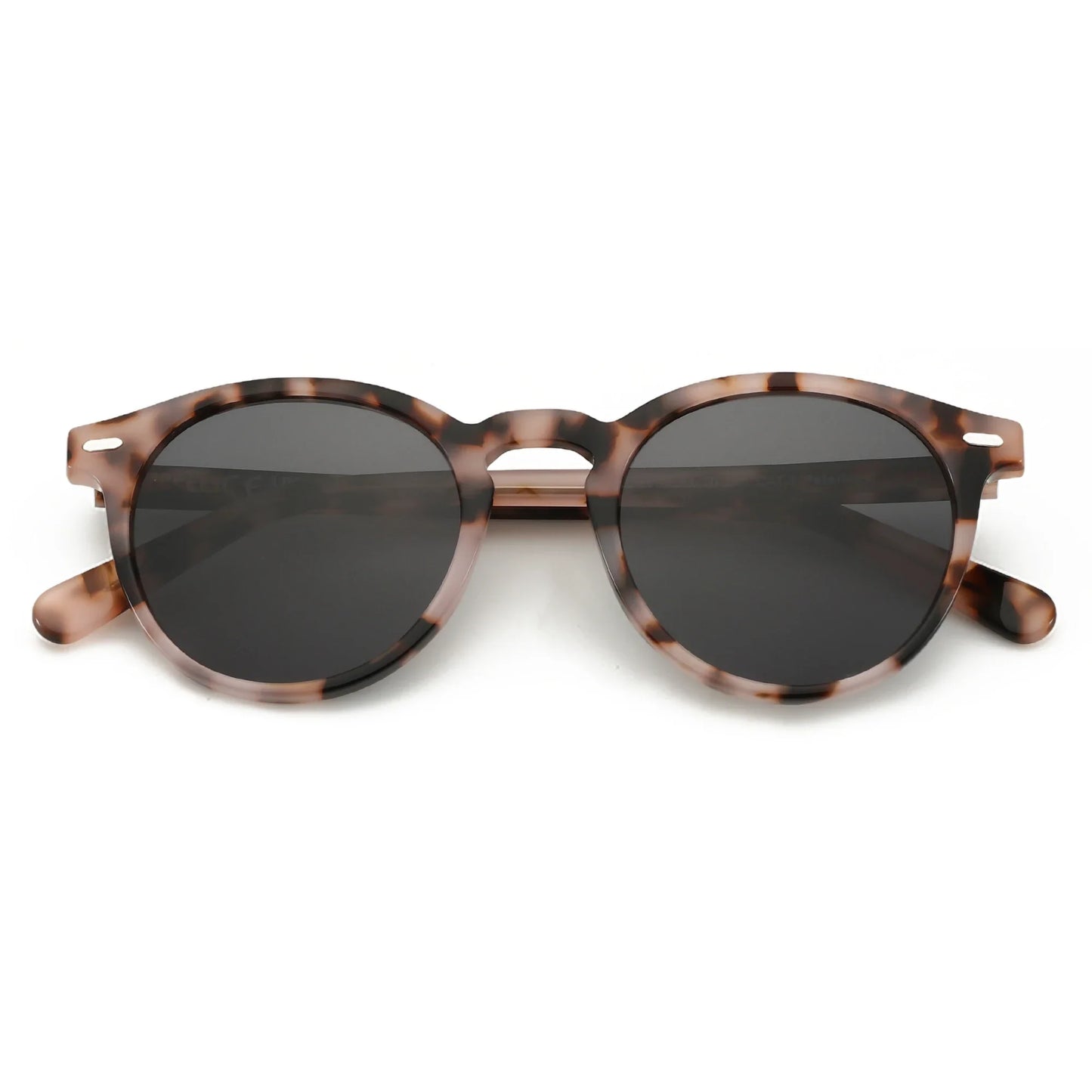 2026 Fashion Round Polarized Sunglasses Women Uv400 Protection Shade High-quality Acetate Retro Sun Glasses ZS6215