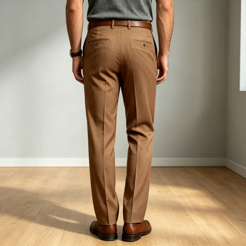 Men's Formal Linen Summer Pants Classic Straight Suit Trousers Lightweight Breathable Soft Fashion Casual For Office Daily Wear