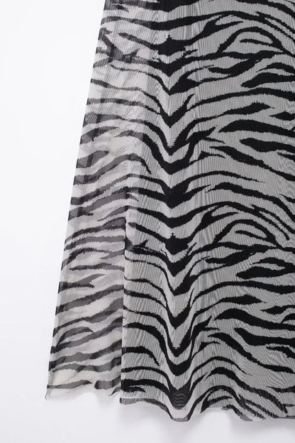 Women Vintage Leopard Print Spaghetti Strap Dress Sexy Backless Tulle Long Dresses Fashion Y2k High Street Vestido Mujer