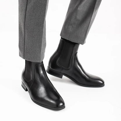 40~46 Chelsea Boots Men 2024 Brand Comfortable Fashion Leather Men Boots #KD431