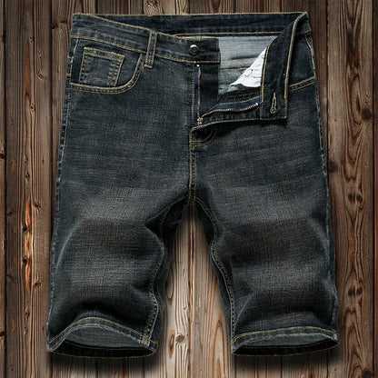 2026 Summer Shorts Jeans Men Denim Pants Stretch Dark Blue Fashion Design Men's Jeans Slim Straight Male Short Jeans Hombre