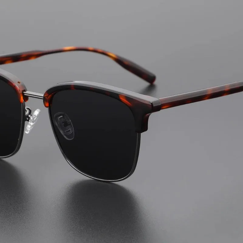 Europe and The United States Retro Sunglasses Classic Large Frame Men's Sunglasses Polarized UV Protection Travel Shading Mirror