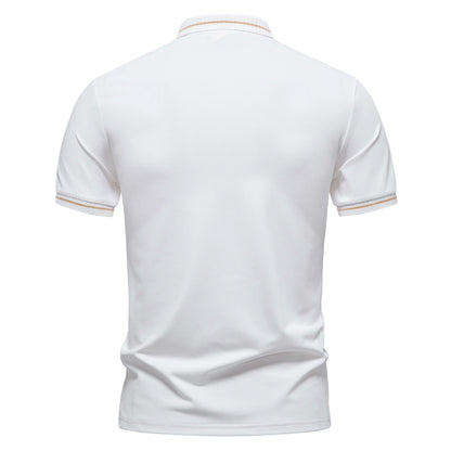 New men's T-shirt classic short sleeved polo shirt summer top casual T-shirt button collar oversized casual polo shirt