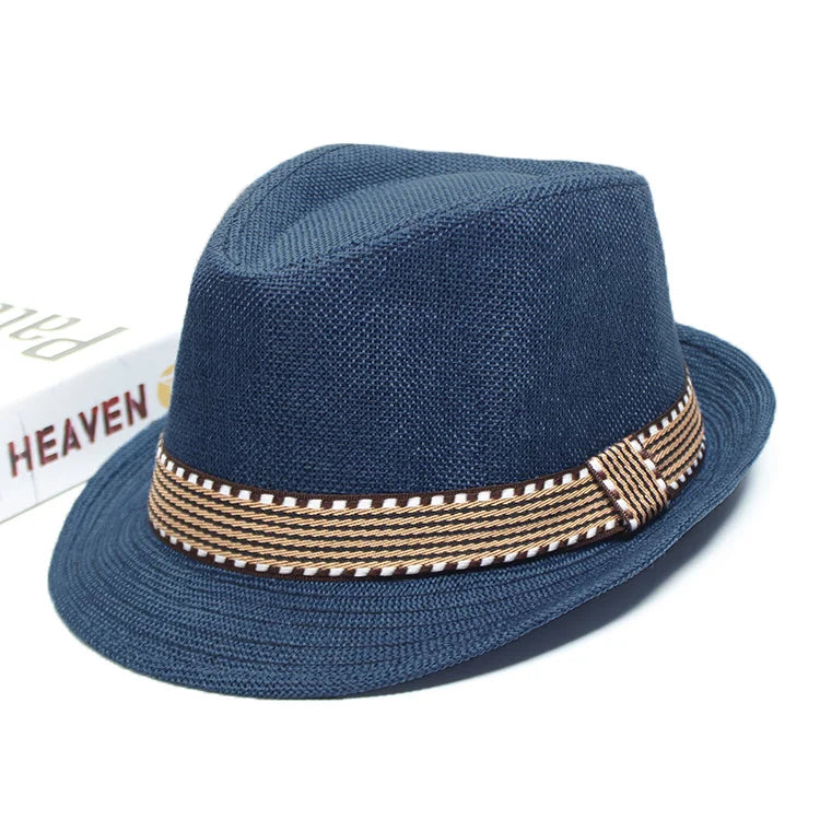 Summer Fedoras Spring and Summer Korean Party Jazz Hat Cotton Linen Top Hat  for Buchet Hat Panama Cap