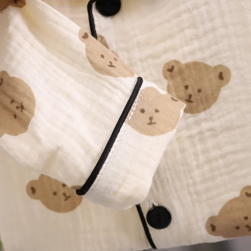 New Spring Autumn Baby Clothes Children Boys Sleepwear Tops and Pants Kids Pajamas Infant Girls Clothing Toddler Cartoon Costume