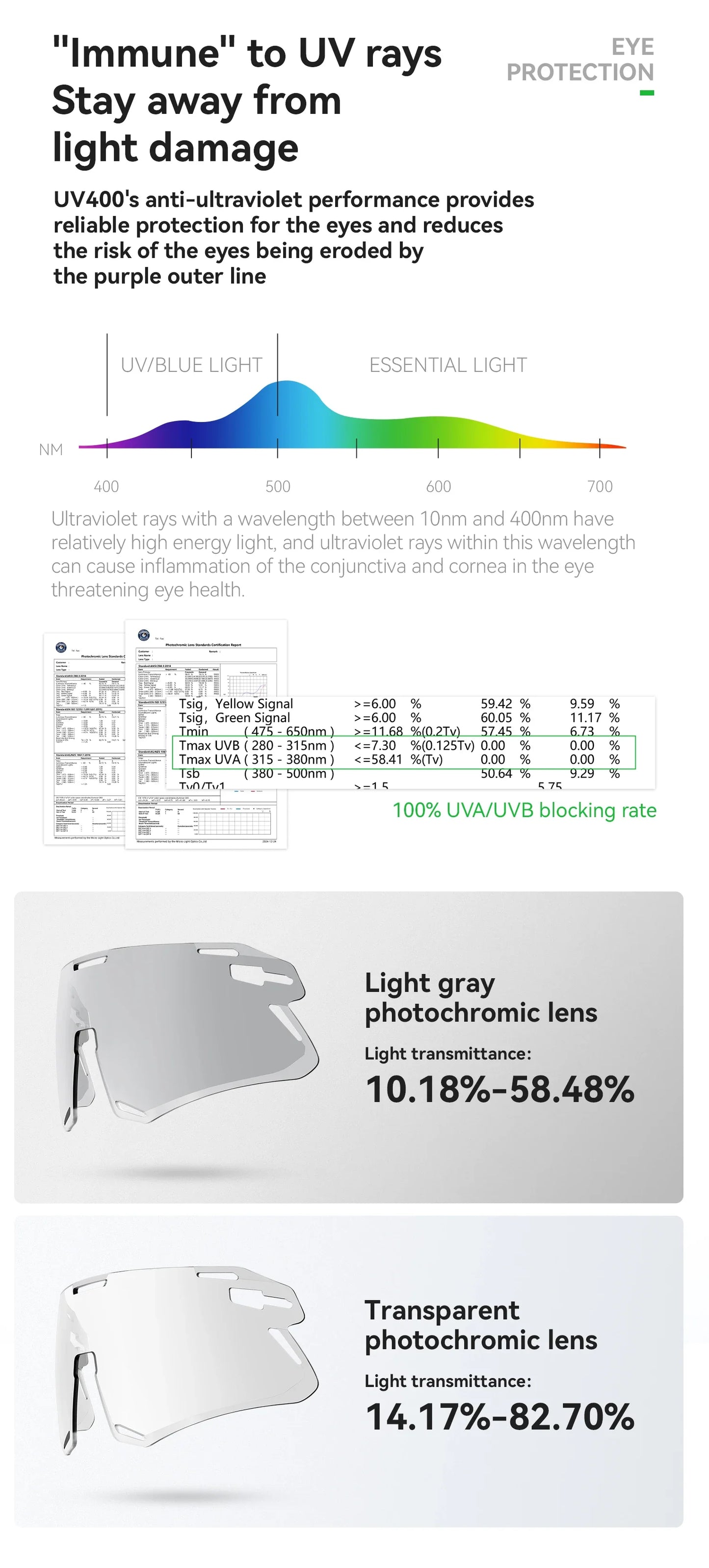 Photochromic Cycling Glasses Bike Bicycle Glasses Sports Men's Sunglasses MTB Road Cycling Eyewear Protection Goggles