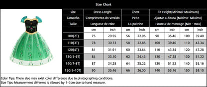 Elsa Anna Princess Dress Girls Cosplay Mesh Sequin Costumes Kids Snow Queen Halloween Carnival Birthday Party Gowns 12Y