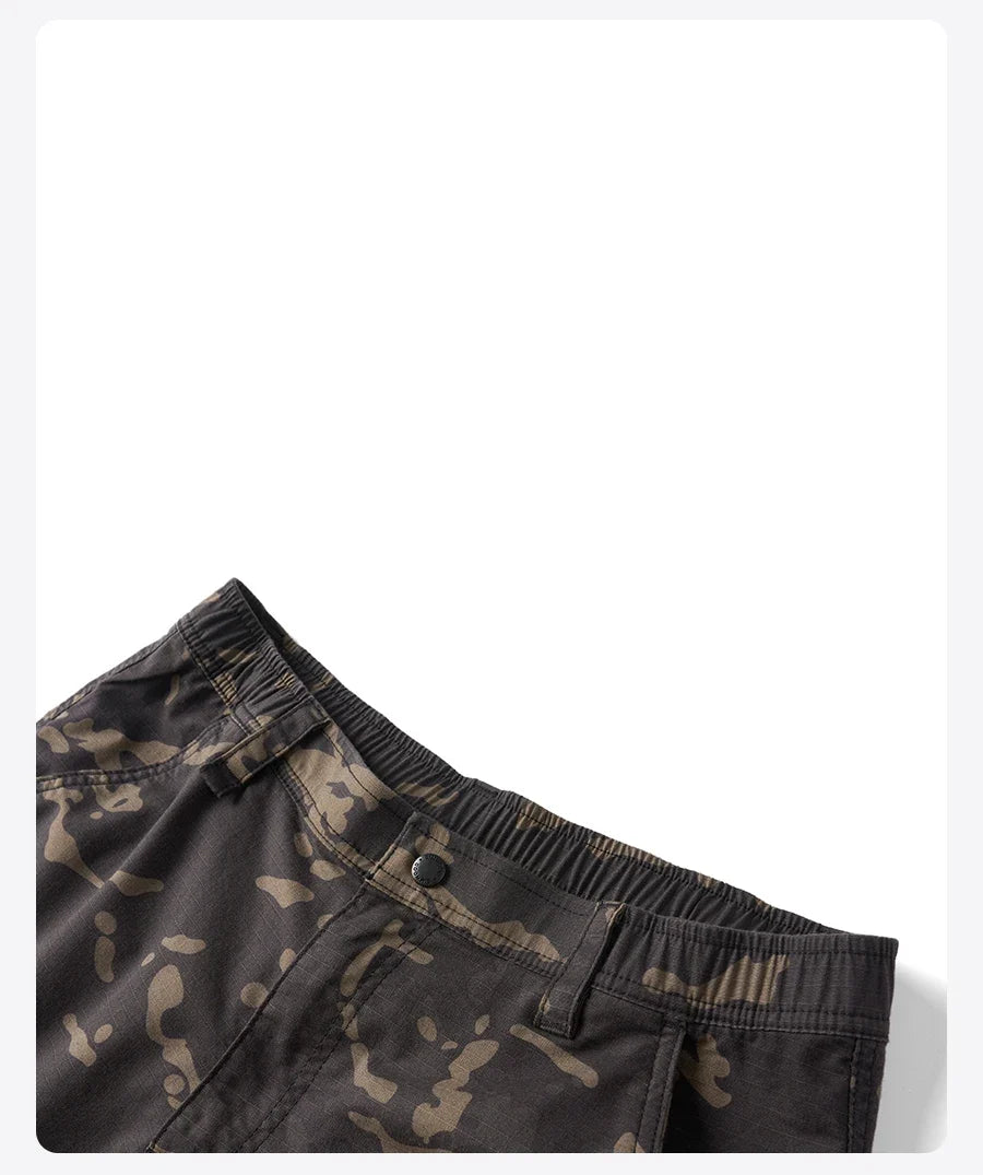 2025 Summer New Camouflage Tactic Shorts Men Oversize Outdoor Cargo Shorts
