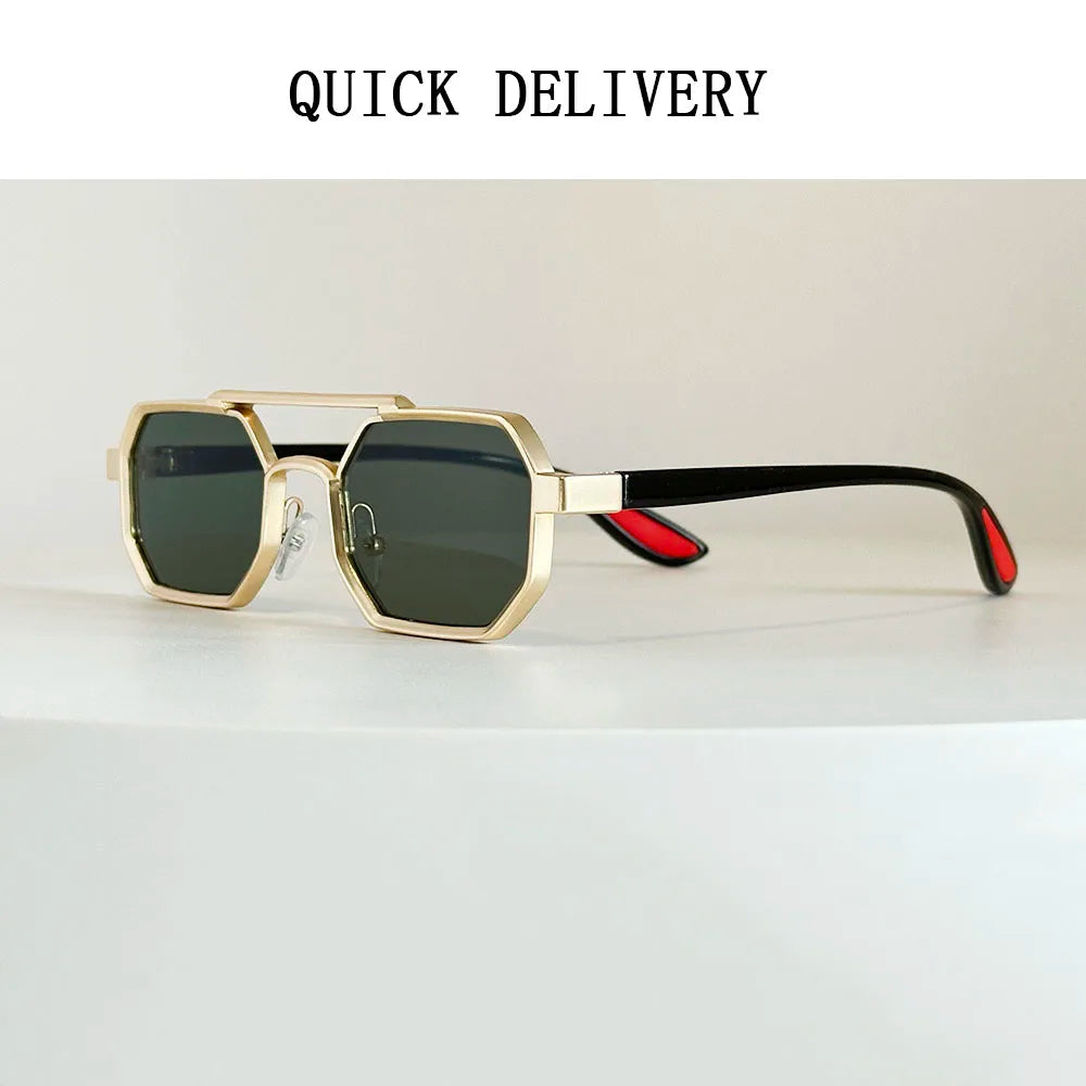 2025 Luxury Sunglass Men Vintage Steampunk Square Sunglasses Women Retro Fashion Glasses Sunglasses For Men Lunette Soleil Femme