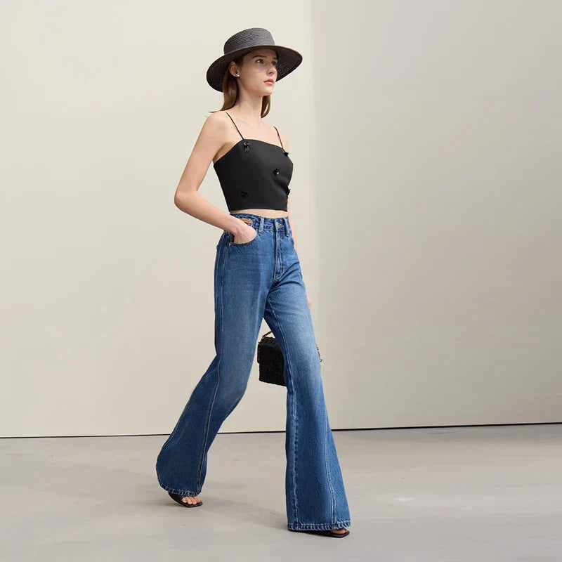 Women's Camisole 2026 Autumn New Casual Bead Women's Sleeveless Vest Square Neck Inner Wear Straps Short Slim Top 12621025