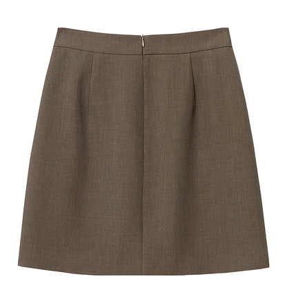 Mini Skirt 2026 Spring New Elegant Commuter Versatile Short Skirt A-Line Color-blocking Splicing Women's Clothing 12621021